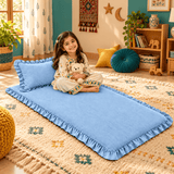 Luxury Ruffled Floor Mattress with Pillow - The Linen House