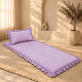 Luxury Ruffled Floor Mattress with Pillow - The Linen House