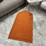 Luxury Rust Tone Velvet Mat for Prayer & Décor