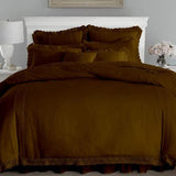 Luxury Soft Duvet Set With Lace - The Linen House
