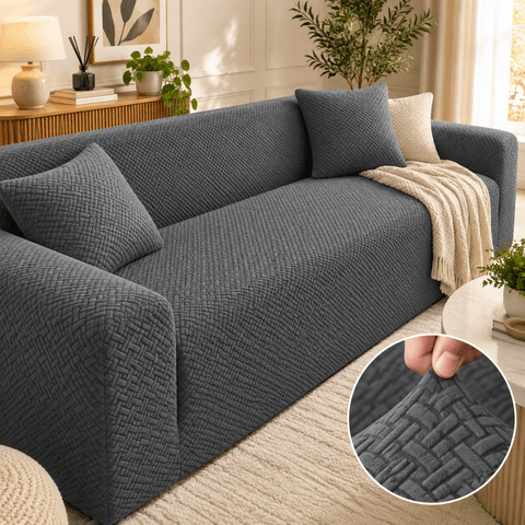 Luxury Stripe Jacquard Sofa Cover - The Linen House