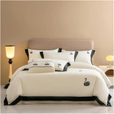 Luxury Swan Embroidery Duvet Set - The Linen House