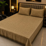 Luxury Taupe Velvet Bedsheet - The Linen House