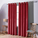 Luxury Velvet Curtains Pack of 2 – Red - The Linen House