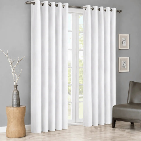 Luxury Velvet Curtains Pack of 2 – White - The Linen House