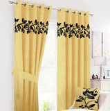 Luxury Velvet Floral Curtains – Lasercut Detailing for a Regal Look(pack of 2) - The Linen House