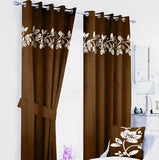 Luxury Velvet Floral Curtains – Lasercut Detailing for a Regal Look(pack of 2) - The Linen House