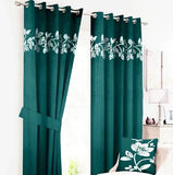 Luxury Velvet Floral Curtains – Lasercut Detailing for a Regal Look(pack of 2) - The Linen House