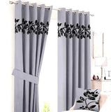 Luxury Velvet Floral Curtains – Lasercut Detailing for a Regal Look(pack of 2) - The Linen House