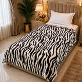 Luxury Zebra Design Single Fleece Blanket - The Linen House