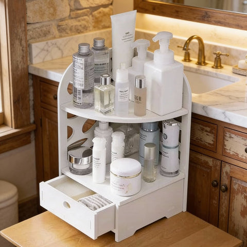 Makeup Floor Corner Organizer Rack - The Linen House