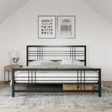 Metal Bed Frame with 2 Side Tables – Stylish and Durable Bedroom Set - The Linen House