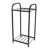 Metal Bottle Water Dispenser Stand for kitchen (Black, 2 Compartment) - The Linen House