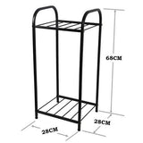 Metal Bottle Water Dispenser Stand for kitchen (Black, 2 Compartment) - The Linen House