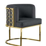 Metal Chair with Foot Rest - The Linen House