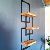 Metal Framed Triple Floating Shelves - The Linen House