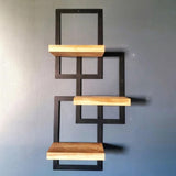 Metal Framed Triple Floating Shelves - The Linen House