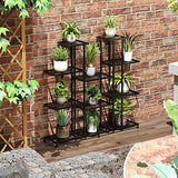Metal Plant Stand, 9 Tiers Multifunctional Plant Stands - The Linen House
