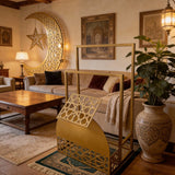 Metal Quran and Prayer Mat Stand (Golden) - The Linen House