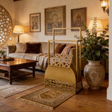 Metal Quran and Prayer Mat Stand (Golden) - The Linen House