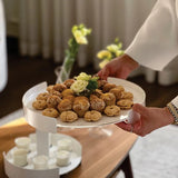 Metal Round Serving Tray - The Linen House