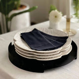 Metal Round Serving Tray - The Linen House