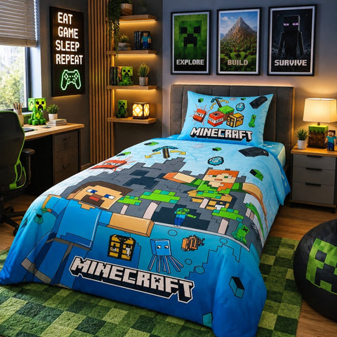 Minecraft Adventure Kids Bedsheet - The Linen House