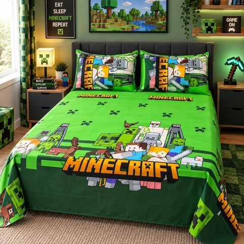 Minecraft Character Kids Bedsheet - The Linen House