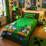 Minecraft Printed Kids Bedsheet - The Linen House