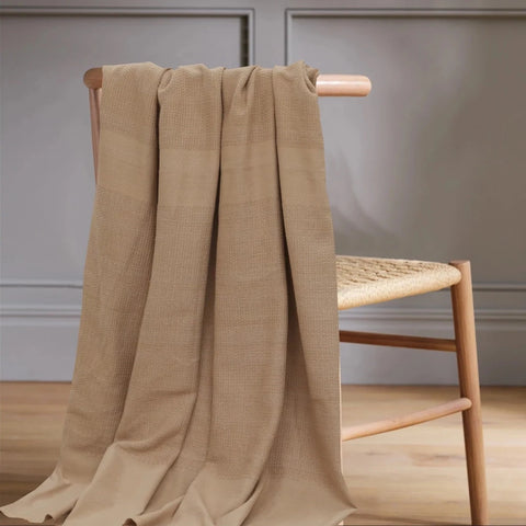 Mini Waffle Border Thermal Blanket - The Linen House