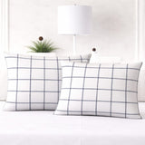 Minimal Check Pattern Pillow Cover (Pack of 2) - The Linen House