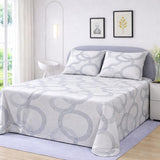Minimalist Grey Pattern Cotton Bedsheet (3pcs) - The Linen House