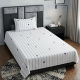 Minimalist Heart & Stripe Kids Bedsheet - The Linen House