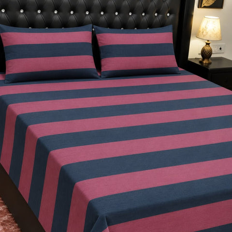 Minimalist Stripe Printed Bed Sheet - The Linen House