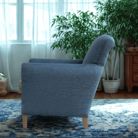 Modern Accent Chair with Wood - The Linen House