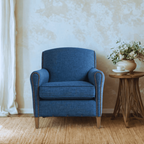 Modern Accent Chair with Wood - The Linen House