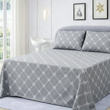 Modern Diamond Pattern Printed Bed Sheet - The Linen House