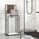 Modern Freestanding Towel Rack with Study Towel Rail - The Linen House