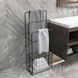 Modern Freestanding Towel Rack with Study Towel Rail - The Linen House
