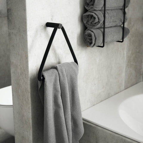 Modern Geometric Towel Ring Holder - The Linen House