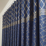 Modern Greek Key Pattern Curtain - The Linen House