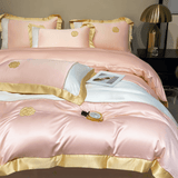 Modern Luxury Embroidered Duvet cover - The Linen House