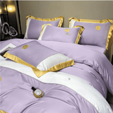Modern Luxury Embroidered Duvet cover - The Linen House