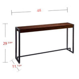 Modern Narrow Industrial Console Table - The Linen House