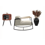 Modern Stylish Armchair with Metal Frame - Sleek & Comfortable Seating - The Linen House