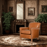 Modern Upholstered Armchair Nailhead Trim Accent Chair - The Linen House