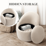 Modern Upholstered Swivel Chair - The Linen House