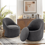 Modern Upholstered Swivel Chair - The Linen House