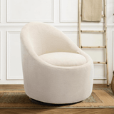 Modern Upholstered Swivel Chair - The Linen House