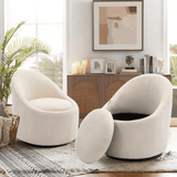 Modern Upholstered Swivel Chair - The Linen House